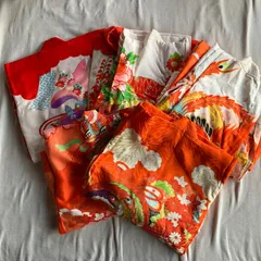 A格安 リメイク用　素材　 まとめ売り　着物　和服　計9点　アンティーク　子供 A格安 リメイク用 素材 まとめ売り 着物 和服 計9点