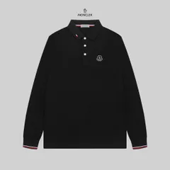 【本日限定特価】MONCLER メンズ ポロシャツ ロゴ入り カラー展開 ブラック/ホワイト/ネイビー M-3XL [本日特価|新品未使用品]