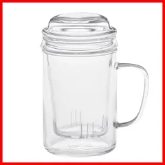 【在庫セール】透明 無地 ストレート 1客 適正：約350ml） グラス 400ml（満水：約400ml 茶こし付き コップ マグカップ 耐熱ガラス FH231S2 RIMTAE