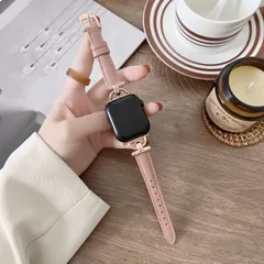 【CHA592320384041】Apple Watch バンド 合皮 38/40/41mm ダークピンク+ゴールド