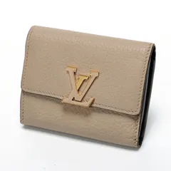 【鑑定済】ルイヴィトン 三つ折り財布 ポルトフォイユ・カプシーヌXS コンパクト LOUIS VUITTON ヴィトン ポルトフォイユ カプシーヌ XS トリヨン
