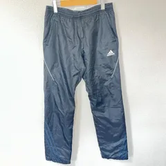 (^w^)b adidas アディダス CLIMAPROOF クライマプルーフ ジャージ トラック ナイロンパンツ ウインドブレーカー ロゴプリント シンプル 無地 スポーツ トレーニングウェア ロング ジョギング ウォーキング ブラック 黒 メンズ サイズM