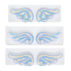 【人気商品】モールド レジン DIY エポキシ樹脂 手作り UVレジン アクセサリー 羽根 キーホルダー 翼形 天使 ネックレス 3個セット 装飾 シリコンモールド 再利用可能 羽 (L) サムコス