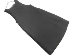 CRESCENT クレッシェント ピンストライプ 切替 ノースリーブ ワンピース sizeM/黒 ■◆ レディース