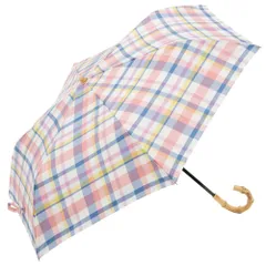 ☆ チェック/ピンク ☆ because ビコーズ デザインパラソル 晴雨兼用 折りたたみ傘 because ビコーズ 晴雨兼用傘 折りたたみ傘 傘 折り畳み傘 雨傘 日傘 折り畳み 折りたたみ 晴雨兼用 UVカット 紫外線対策 紫外線カット 熱中症対策 綿混