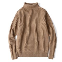 【新品・正規品】ANDERSEN-ANDERSEN（アンデルセンアンデルセン）THE NAVY 5ゲージ タートルネックセーター CAMEL / size XS