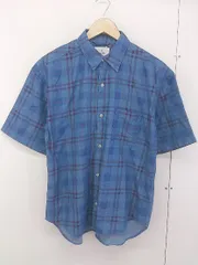 ◇ Sonny Label サニーレーベル チェック 半袖 シャツ サイズＭ ブルー レッド系 メンズ  【中古】 【1206130003228】