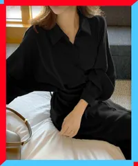 新品 きれいめ シャツワンピース レディース ウエストマーク レトロドレス 前開き 春ロングシャツ お洒落 ワンピース 【送料無料】