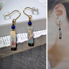 pa8〜pa9♥アガルマトライトピアス♥ピアス　ラピスラズリ　ガーネット　天然石　パワーストーン　レディースアクセサリー　天然石ピアス　パワーストーンピアス　お守り