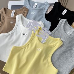 ALO YOGA ホールデザイン タンクトップ オレンジ ヨガ ランニング
