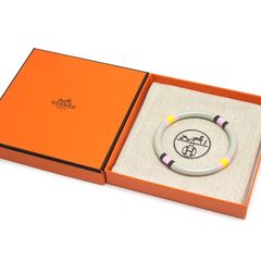 エルメス HエキップPM バングル バッファローホーン ラッカーウッド