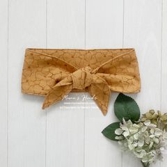 おしゃれな 花柄 刺繍 黄土色 ナチュラル Wガーゼ 綿100% 夏 保冷剤 冬 カイロ ネッククーラー スカーフ