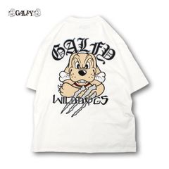 ガルフィー 半袖 Tシャツ 152014 覚醒ビースト ストリート 犬 ロゴ ホワイト