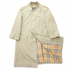 バーバリーズ Burberrys 90s ヴィンテージ ステンカラーコート ジャケット ロング 裏地ノバチェック ベージュ 約S IBO61