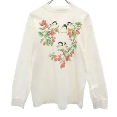 フルーツオブザルーム USA製 オールド 長袖 Tシャツ L ホワイト FRUIT OF THE LOOM ロンT レディース 古着 【240313】