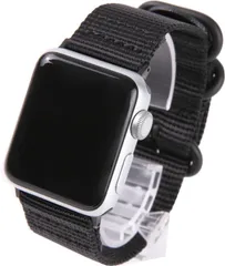 Apple Watch 対応ベルト コンパチブル 時計バンド NATOベルト アップルウォッチ交換ストラップ iWatch 38mm 40mm 41mm 42mm 44mm 45mm Watch S [ブラック(黒バックル)] [42mm/44mm/45mm]