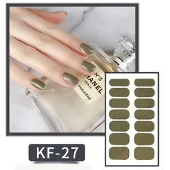 KF027 ネイルシール 貼るだけ ジェルネイル 3D時短簡単お手軽 セルフネイル マニキュア 張るだけ ウエディング 手用 夏デコシール 柄花フラワー蝶バラ星ボタニカル かわいい シンプル ブライダル シルバー ゴールド ホワイト グラデーション 単色★4