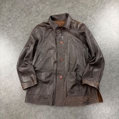 Italy 90s Real Leather Jacket Coat Blouson イタリア製 ハーフ