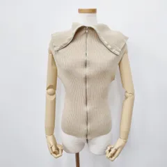 MARTIN MARGIELA 平面期 アーティザナル ドライバーズニット 白タグ オリゾンティ イタリア製 ベスト ベージュ レディース マルタンマルジェラ【中古】5-0811T◎ MARTIN MARGIELA 平面期 アーティザナル ドライバーズニット 白タグ