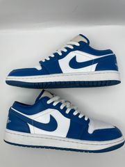 Nike Wmns Air Jordan 1 Low White/Dark Marina Blueのサムネイル