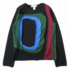 コムデギャルソンシャツ COMME des GARCONS SHIRT ドッキング 断ち切り ウール ニット セーター カットソー 長袖 オールド アーカイブ W26501-1 サイズM ブラック/ブルー/グリーン/ボルドー メンズのサムネイル