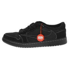 NIKE (ナイキ) ×TRAVIS SCOTT AIR JORDAN 1 LOW OG SP BLACK PHANTOM DM7866-001 トラヴィススコット エアジョーダン 1 ローカットスニーカー US9.5/27.5cm ブラックのサムネイル