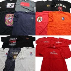 古着卸 まとめ売り 有名企業 半袖Tシャツ 16枚セット (メンズ 2XL ) ピザハット ギネスビール バッキーズ M-TV 中古 古着 NA6985