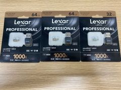 【新品未開封在庫処理】LexarマイクロSDカード microSD レキサー Professional UHS-II U3 32GB 1枚・64GB 2枚セット 中古品