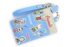 マリ 【スヌーピー】【SNOOPY】リール付きリングルパスケース【チャーリーブラウン】【ブルー】【ピーナッツ】【PEANUTS】【すぬーぴー】【アニメ】【小銭入れ】【財布】【パスケ