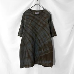 タイダイ染め 一点物 Tシャツ フェード グランジ ボロ リメイク 古着 ブラック