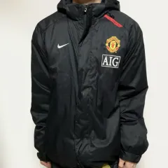 大隊長 ヴィンテージ Nike(ナイキ） MANCHESTER UNITED FC(マンチェスター・ユナイテッドFC) 黒 ウインドブレーカー ブルゾン