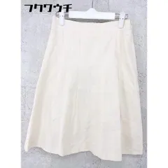 ◇ ROPE' ロペ 総柄 膝丈 フレア スカート サイズ63-90 ライトベージュ レディース 【中古】 【1002802256592】