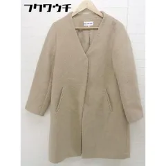 ■ GLOBAL WORK グローバルワーク 長袖 ノーカラーコート サイズL ベージュ レディース 【中古】 【1103290002484】のサムネイル