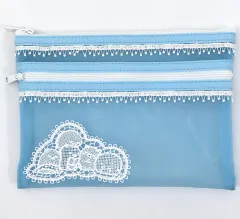 【中古】バッグ 集合(ブルー)レース付きポーチ 「すみっコぐらし」