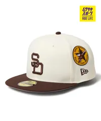 【ムラスポ公式】新品 NEW ERA ニューエラ キャップ 帽子 59FIFTY MLB 2-Tone サンディエゴ・パドレス クーパーズタウン ワインコルク バーントウッドバイザー 14668158