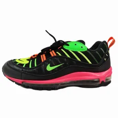 ナイキ NIKE AIR MAX 98 NEON エア マックス ネオン スニーカー シューズ 28.0cm ブラック レーサーピンク ハイパークリムゾン CI2291-083/5 メンズ