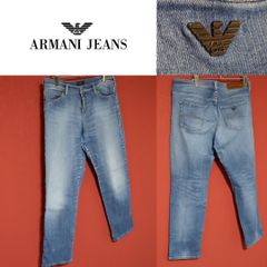 ARMANI JEANS ステッチデザイン メタルGAロゴ デニム - メルカリ