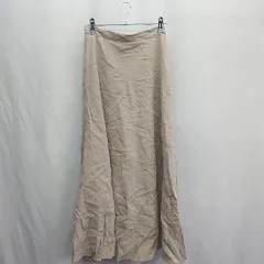 ◇ Θ nano universe ナノ ユニバース マキシ丈 フレア スカート サイズ縦M横L- ベージュ系 レディース E  【1410290065655】