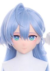 全頭マスク カツラ付き ロック付き NO.692 フルマスク ドール ヘッドロリータ人形 コスプレ マスク 変身 仮装 着ぐるみ 二次元