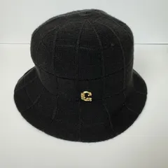 CA4LA カシラ ハット バケットハット 帽子 ウール混 ロゴ 日本製  ブラック 黒 レディース
