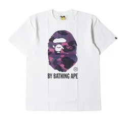 新品 A BATHING APE ア ベイシング エイプ Tシャツ サイズ:L カラーカモ 猿迷彩 大猿 クルーネック 半袖Tシャツ COLOR CAMO BY BATHING TEE ホワイト パープルカモ トップス カットソー【メンズ】のサムネイル