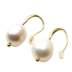 【ゴールド×ピアス】[Cream dot. クリームドット公式] ピアス レディースパール 淡水パール 一粒 金属アレルギー ニッケルフリー フック 結婚式 フォーマル 上品 清楚 オフィス 女性 アクセサリー