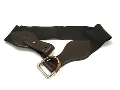 ■美品■ GUCCI グッチ 232841 バンブー キャンバス×レザー ベルト 表記サイズ 75/30 レディース ブラウン系 FN0819