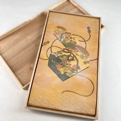 H-860 袋帯 正絹 六通 金糸 格子柄 華模様 - メルカリ