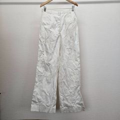 ノーブランド ワイドパンツ 白 ヴィンテージ メンズ 古着 M-C-422