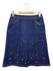 エムズグレイシー フリル・リボン付きタフタスカート 417531 38  