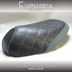 □【DIO ディオ AF34 AF35 SR ZX】張替え済♪　カスタムシート　黒/アイスグリーン　ダイヤ柄《Euphoria》□MK51788