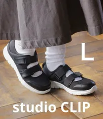 studio CLIP Ｗベルトメッシュスニーカー（ブラック）Ｌのサムネイル