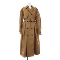 グッチ GUCCI ダブル トレンチコート アウター ロング 裏地総柄 ギャザー 36 S ベージュ 747990 /KH ■SHのサムネイル