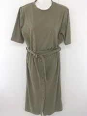 ◇ ◎ Sugar spoon シュガー スプーン 五分袖 ロング ワンピース サイズF グリーン レディース  【中古】 【1205310008602】のサムネイル